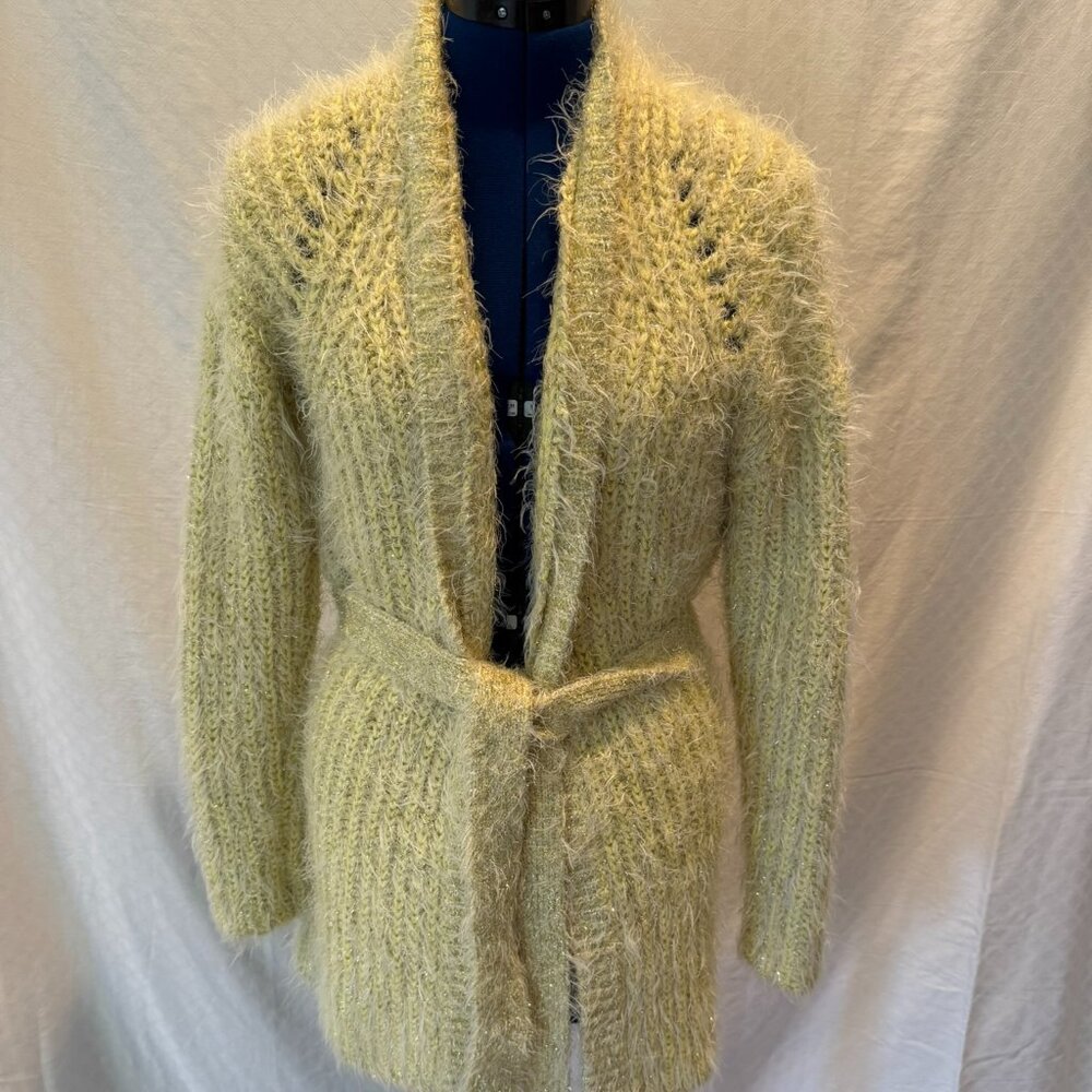 Anthropologie Light Green Wrap Cardigan - Small